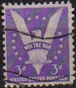 z vendido USA 1942 Scott 905 Sello Aguila Americana Eagle usado
